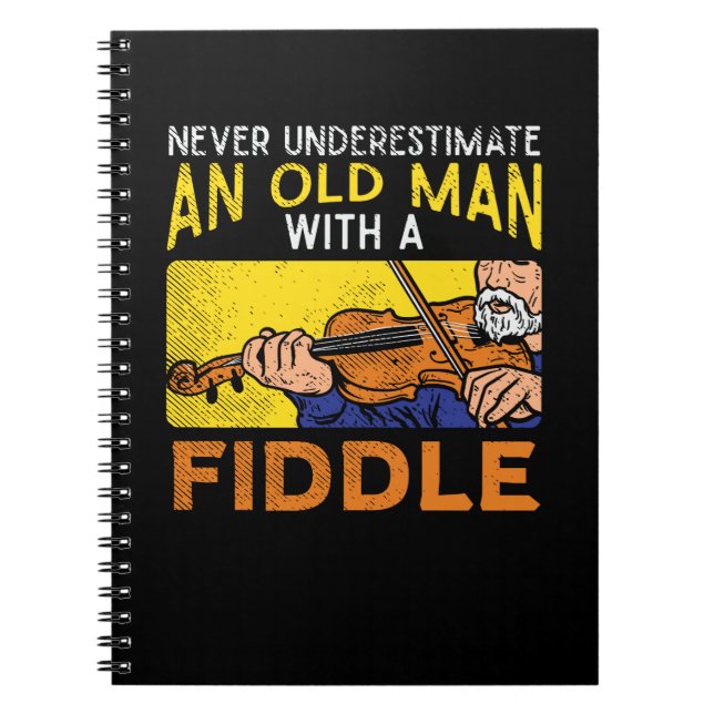 Violinist Old Man Notebook (Front)