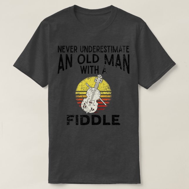 Violinist Old Man T-Shirt (Design Front)