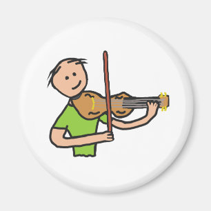 Violinist Playing Violin Magnet