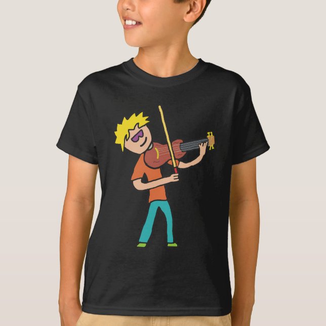 Violinist Playing Violin T-Shirt (Front)
