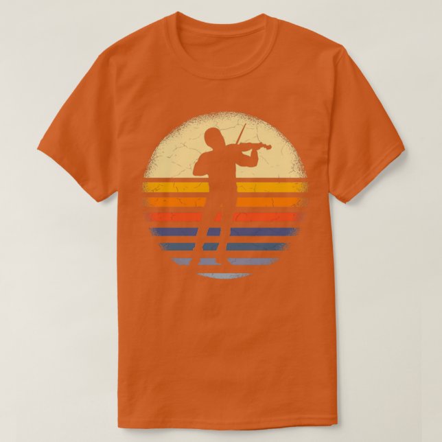 Violinist Retro T-Shirt (Design Front)