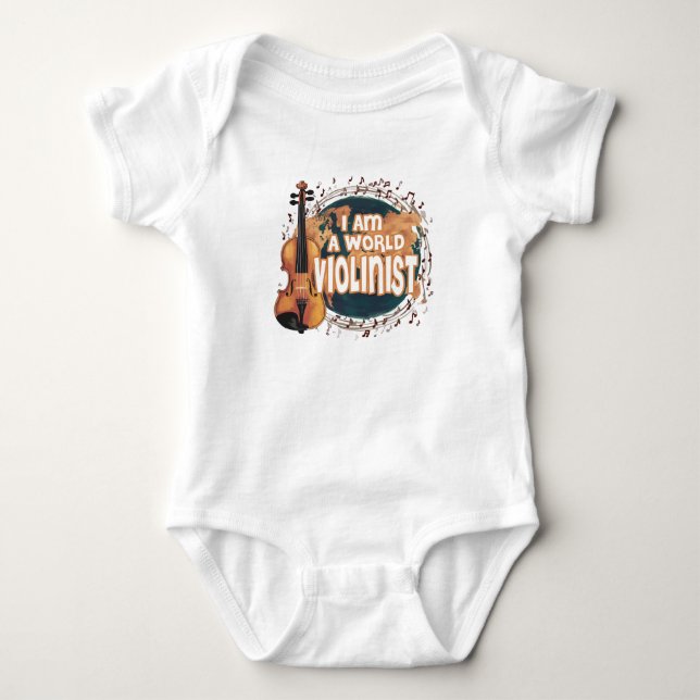 violinist world baby bodysuit (Front)