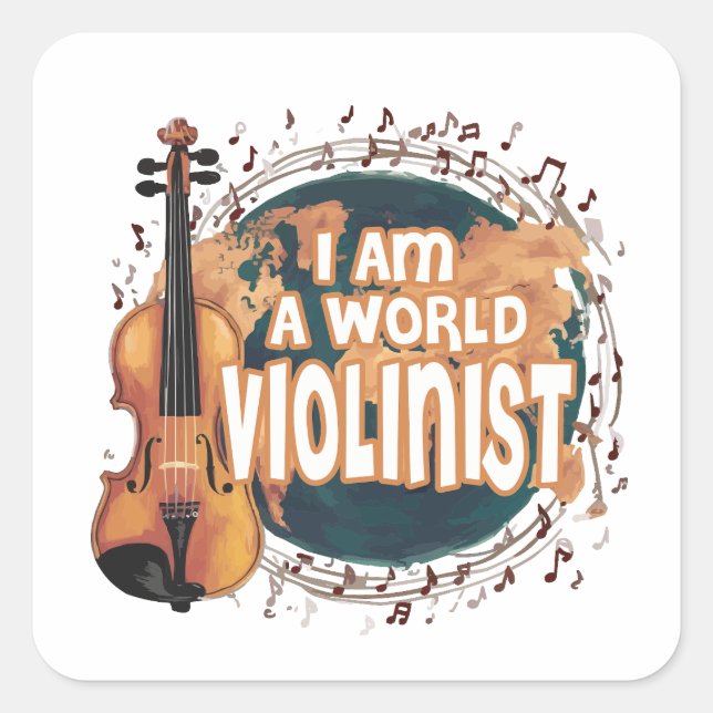 violinist world square sticker (Front)
