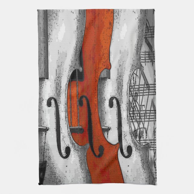 Violins American MoJo Kitchen Towel (Vertical)