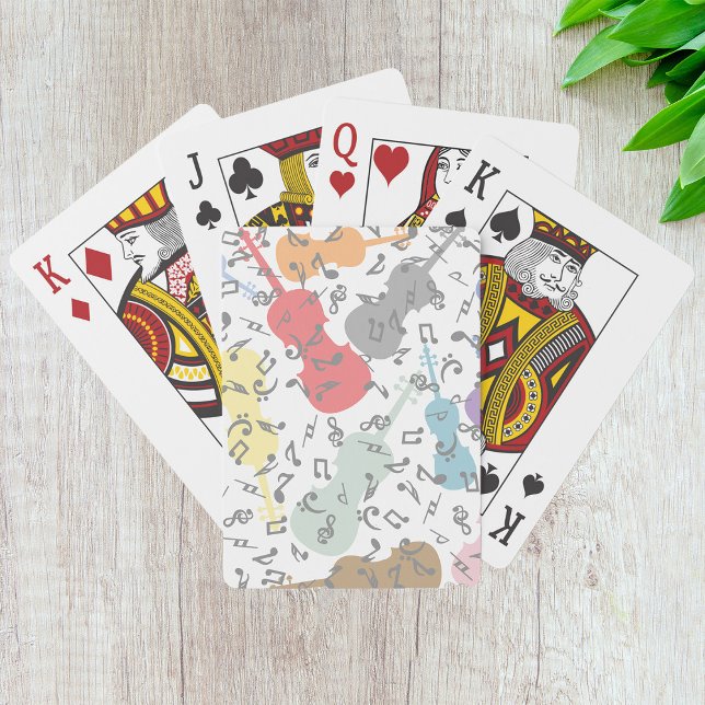 Violins And Musical Notes Playing Cards (Creator Uploaded)