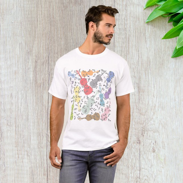 Violins And Musical Notes T-Shirt (Creator Uploaded)