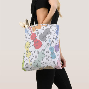 Violins And Musical Notes Tote Bag