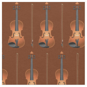 Violins Music Musician Room Decor Brown Fabric