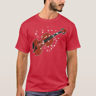 Violins Player Sheet Music Butterflies3295 T-Shirt