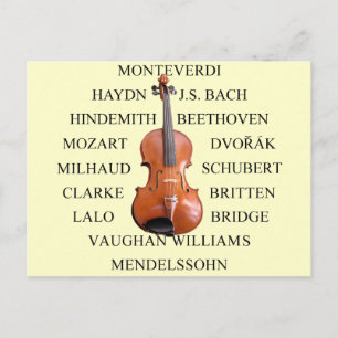 Violist Composers Postcard