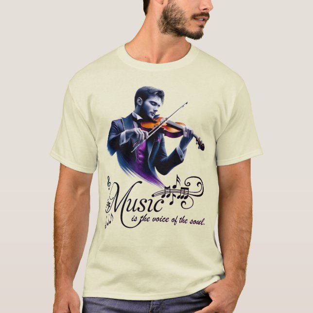 violon mens t-shirt violin (Front)