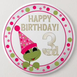 VIP 3rd Birthday Button