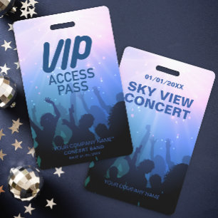 VIP All Access Badge - Blue ID Badge