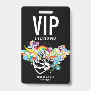 VIP All Access Concert Pass ID Badge