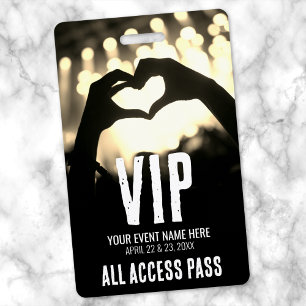 VIP All Access Custom Concert ID Badge