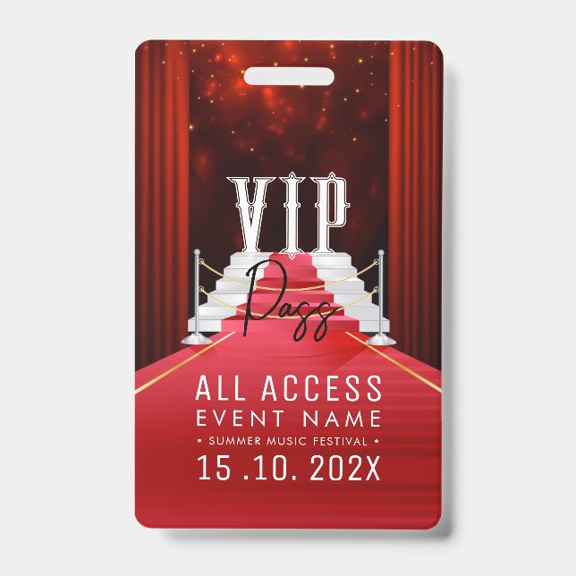 VIP All Access Event ID Badge (Front)