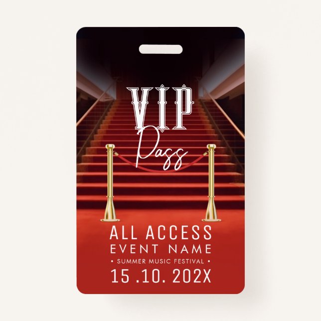 VIP All Access Event ID Badge (Front)