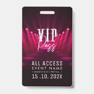VIP All Access Event ID Badge