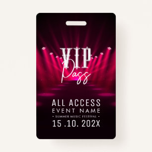 VIP All Access Event ID Badge