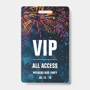VIP All Access Event Pass   Fireworks Finale ID Badge