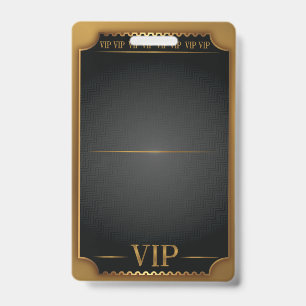 VIP ALL ACCESS Gold Pass BLANK Customise Yourself ID Badge