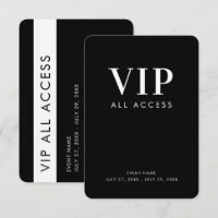VIP All Access Pass 3.5" x 5" Event ID Badge