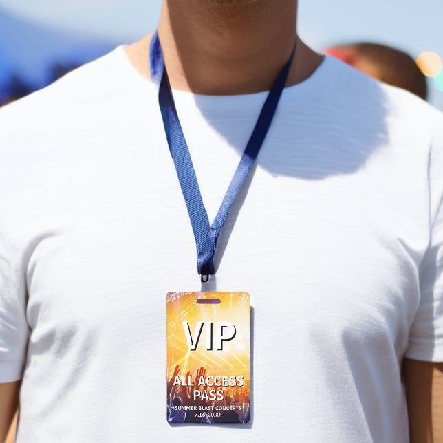 VIP All Access Pass Concert Event ID Badge (VIP All Access Pass Concert Event Badge)