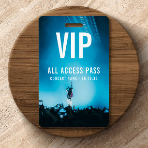 VIP All Access Pass Concert Event Personalized ID Badge