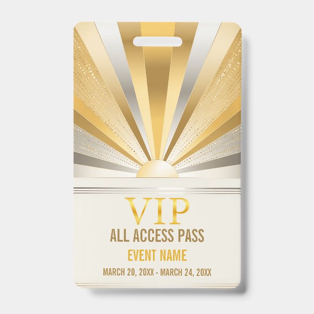 VIP All Access Pass Event ID Badge (Front)