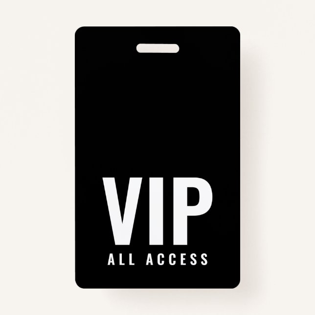 VIP All Access QR Code Event Photo ID ID Badge (Front)