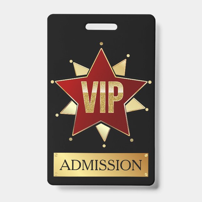 VIP BADGE ID BADGE (Front)