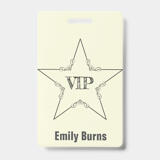 VIP badge ID Badge (Front)