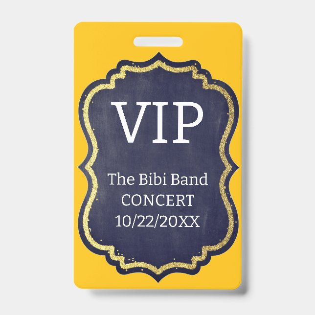 VIP Badge ID Badge (Front)