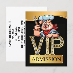 VIP Barbecue / Pig Pickin' INVITATION Postcard
