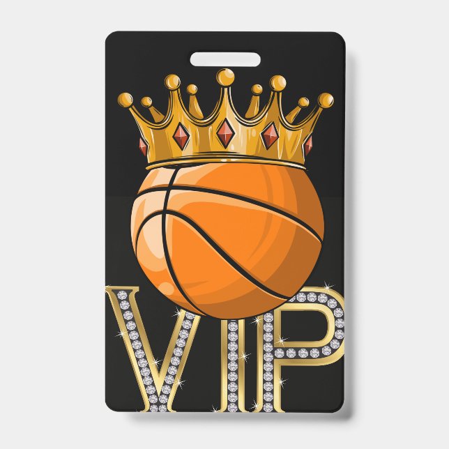 VIP Basketball BADGE ID Badge (Front)