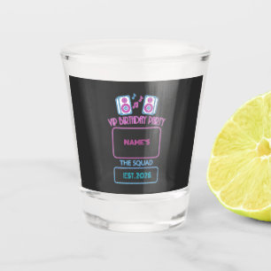 VIP Birthday Party Neon Squad Personalised Guest N Shot Glass