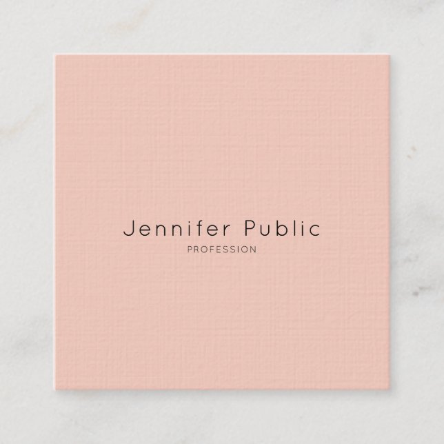 VIP Ceo Director Manager Elegant Salon Luxury Square Business Card (Front)