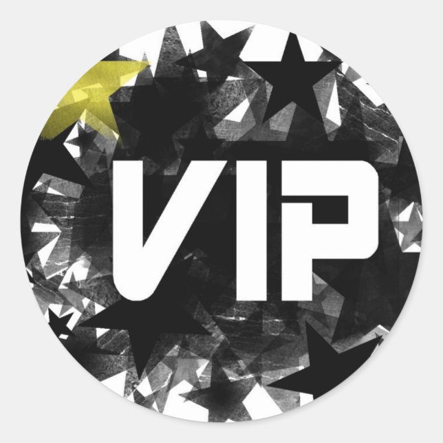VIP CLASSIC ROUND STICKER (Front)