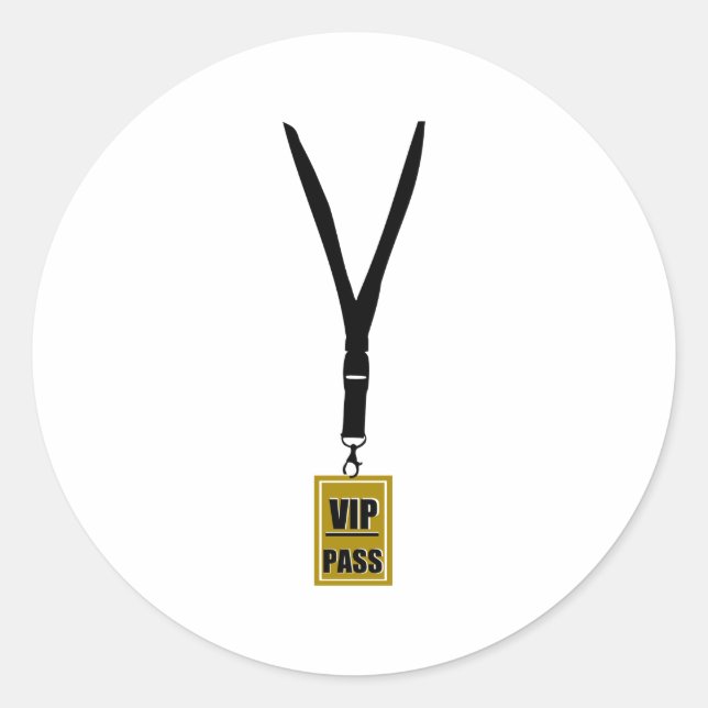 VIP CLASSIC ROUND STICKER (Front)