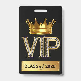 VIP GRADUATE ID BADGE