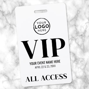 VIP Logo All Access Event ID Badge