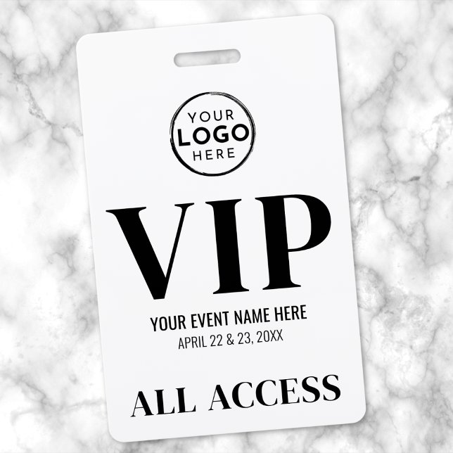 VIP Logo All Access Event ID Badge (VIP Logo All Access Event Badge)