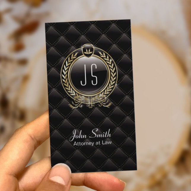 VIP Luxury Lawyer Dark business card (Creator Uploaded)