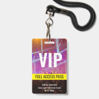 VIP Pass Back Stage Music Festival Concert