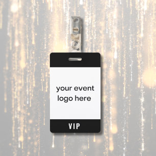 VIP Pass Event Badge ID Badge