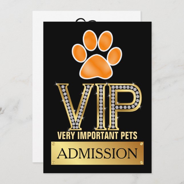  VIP PETS Admission Invitation (Front/Back)