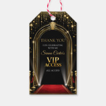 VIP Red Carpet Hollywood Black Gold Birthday Party