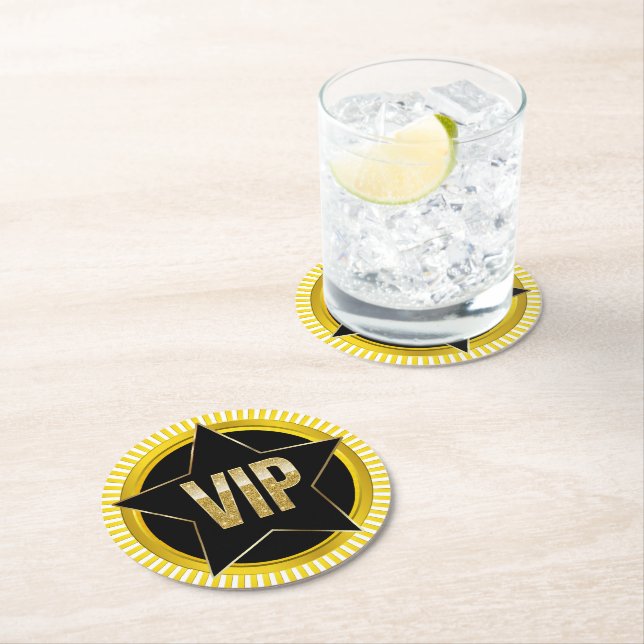 VIP ROUND PAPER COASTER (Insitu)