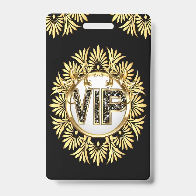 VIP - See Back  Badge ID Badge (Front)