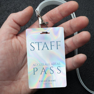 VIP Staff Holographic All Access Pass Concert ID Badge